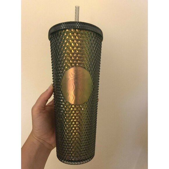Starbucks Studded Tumbler Black Iridescent Rare 24 OZ Brand New - Picture 1 of 4